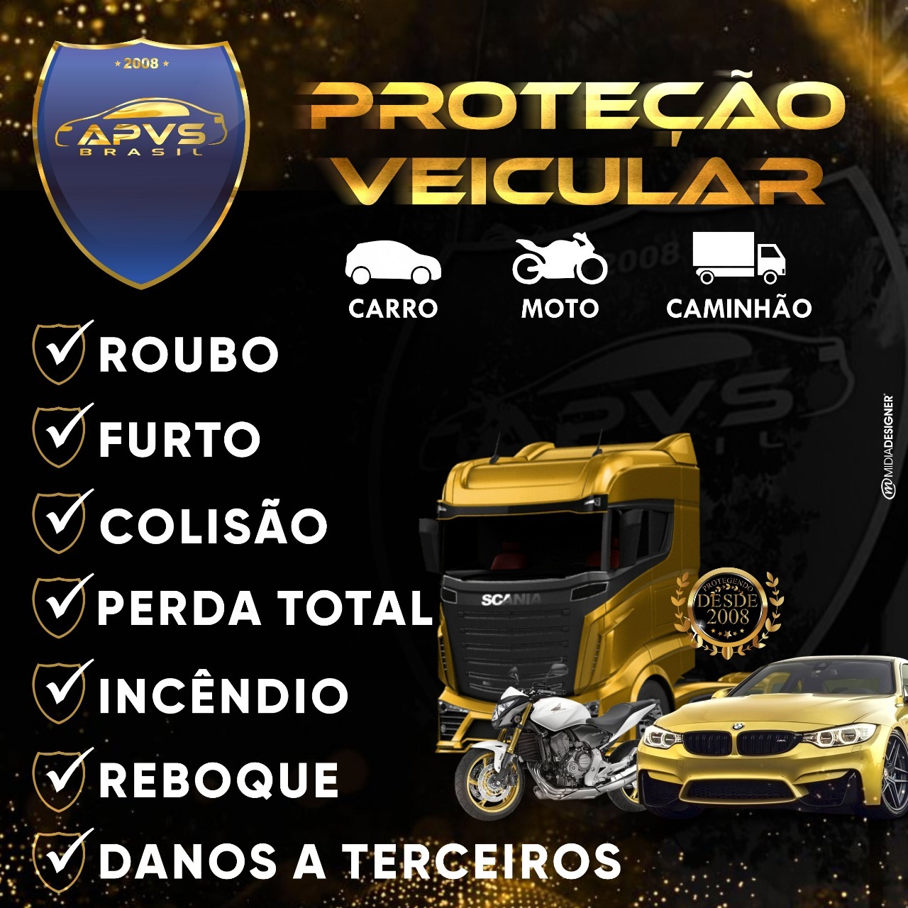 Anúncio real de proteção veicular